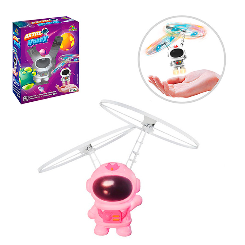 Brinquedo Voador Robô Astro Vooox Voa de Verdade - Rosa