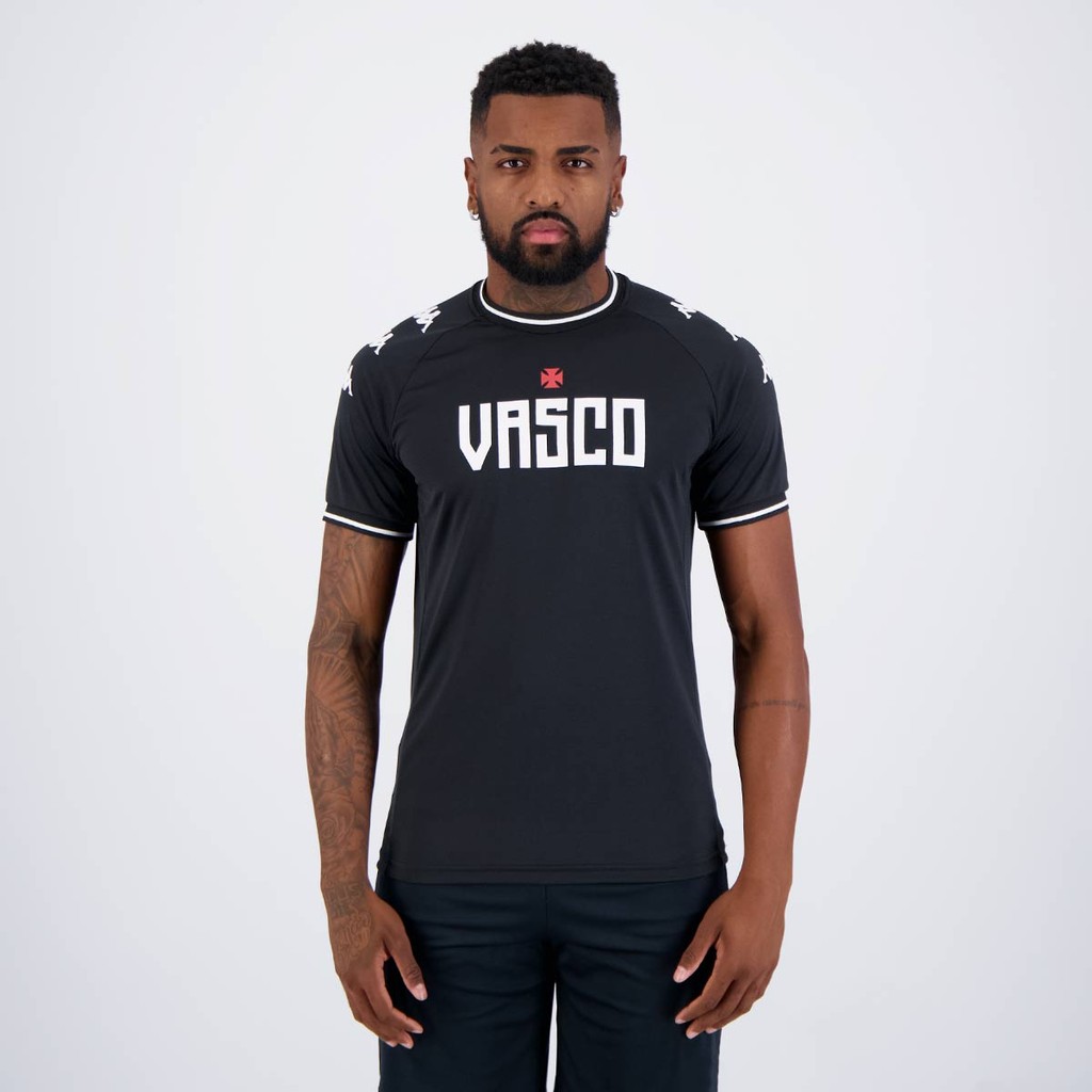 Camisa Kappa Vasco Supporter 2024 Preta - Sports & Outdoors