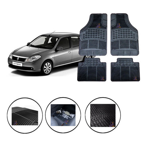 Jogo Tapete Carpete Borracha Renault Symbol 2009 A 2013