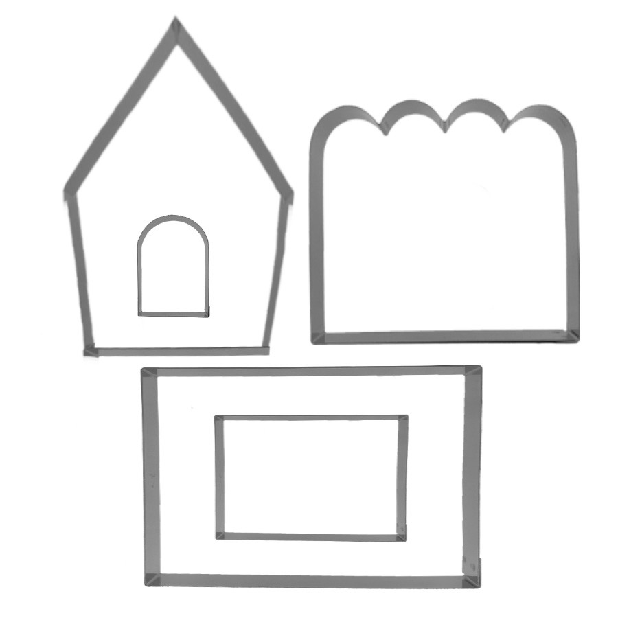 Kit 5 Cortadores 3D Casa Mod. 4 - Ref 662 - 1 unidade - RR Cortadores - Rizzo