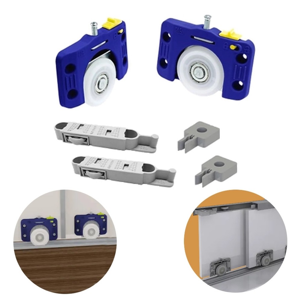 Kit para Porta de Correr Sobrepor 1 Porta JP360 Joelini