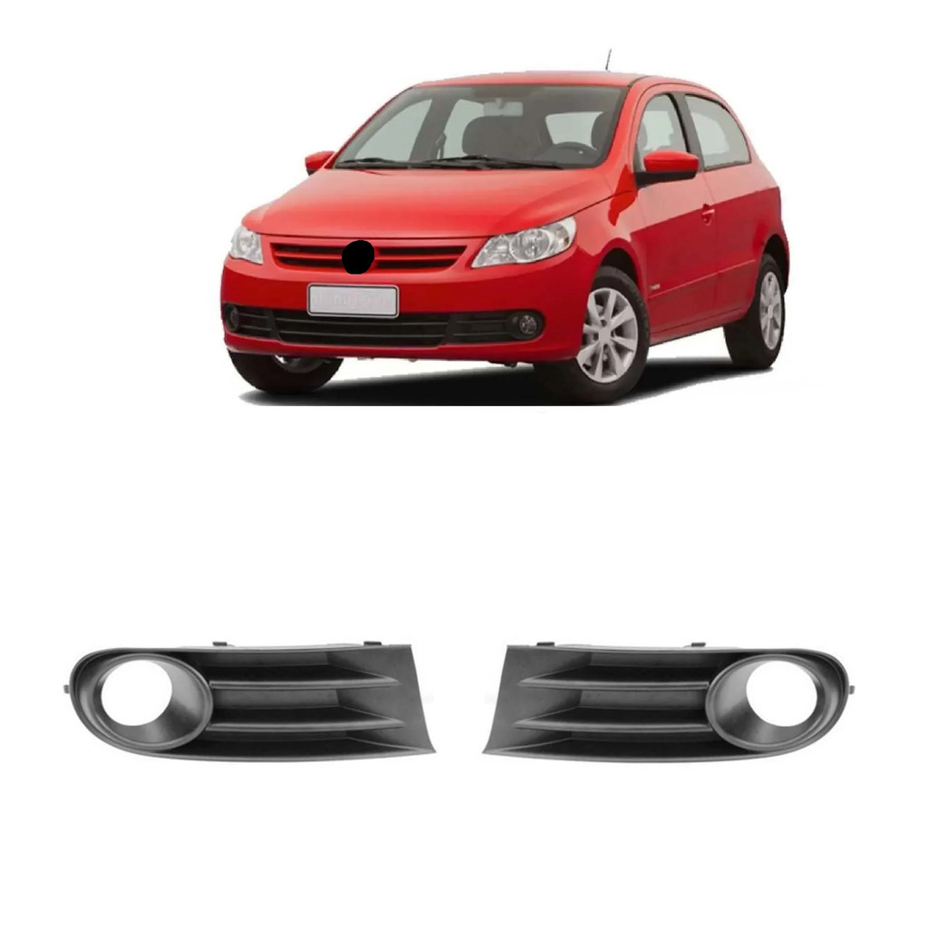Par Grade Moldura De Para-choque Gol G5 2008 2009 2010 2011 2012 Com Furo Preto Lados Direito + Esquerdo em Oferta na Shopee