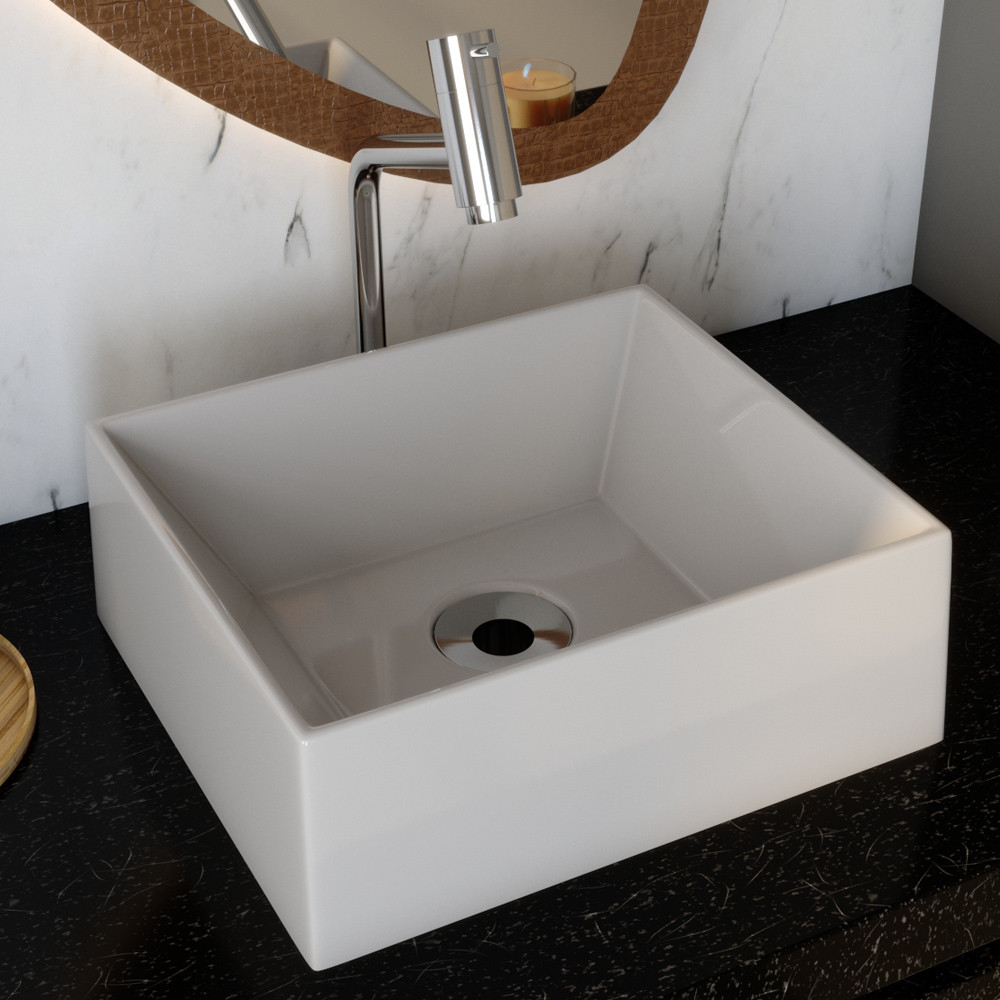 Cuba de Apoio Retangular Para Banheiro Lavabo C01 RT30W Cinza - Lyam em Oferta na Shopee