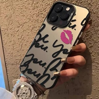 Capa Para iPhone 11 13 15 12 14 16 Pro Max 14 15 16 Plus Red Lipped Inglês Graffiti De Telefone 7 8 SE 2020 X XR XS Dura em Oferta na Shopee