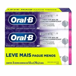 Oral-B Kit Creme Dental 3D White Com 70G Leve 3 Pague 2