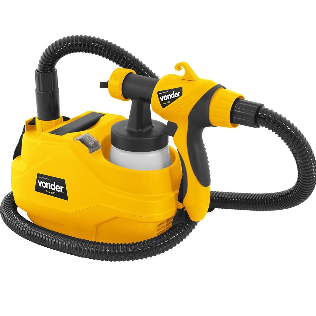 Pistola para Pintura Elétrica PEV 600 1,8mm 390 Watts 127 Volts Vonder Hvlp Jato 3 Opções Ajuste Volume Tinta