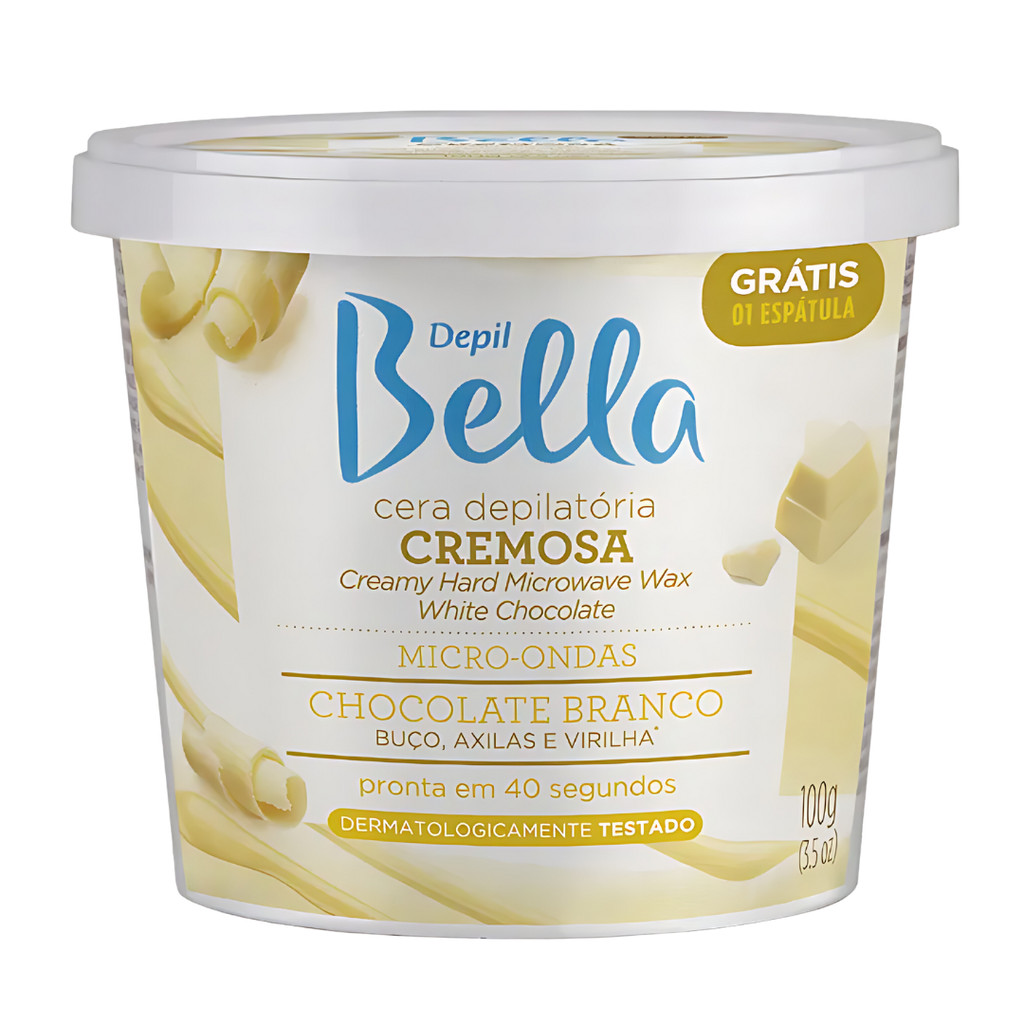 Cera Micro-Ondas Chocolate Branco 100g Depil Bella Cera Micro-Ondas Chocolate Branco 100g Depil Bella