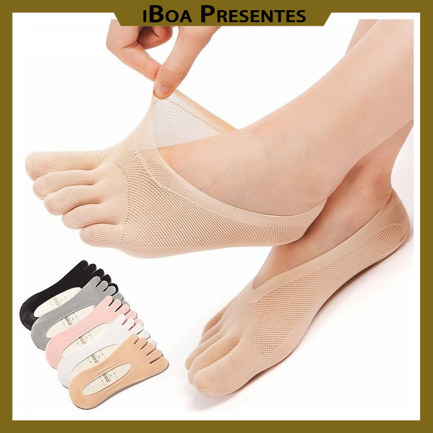 5 Pares De Meias De Compressão Ortopédicas Femininas Alta Qualidade Comforte iBoa Presentes