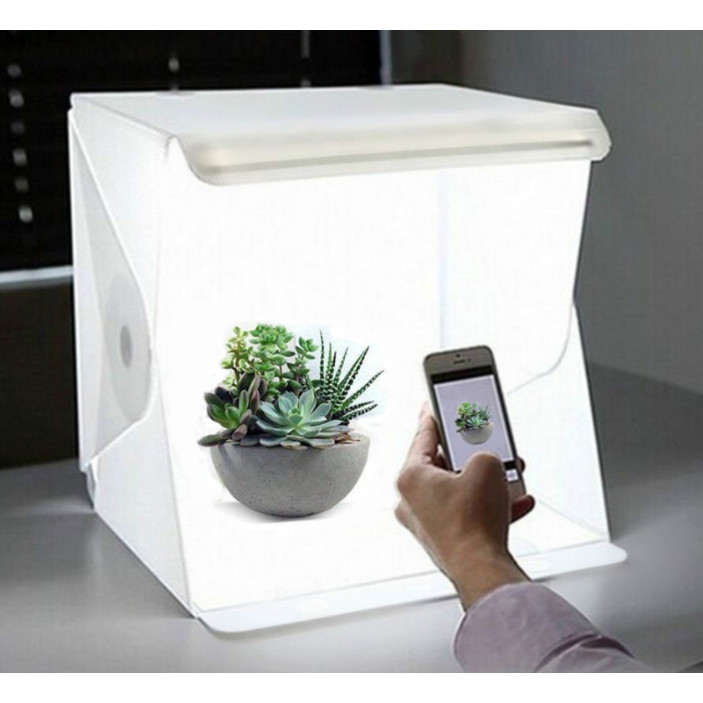 Mini Estúdio Fotográfico Portátil Studio Photo Led 20 X 20 Usb Portatil Foto Luz Uniforme 5500K Fotografia de produtos P em Oferta na Shopee