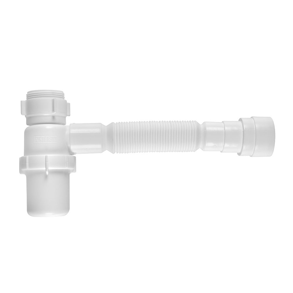 Sifão Copo Astra Sanfonado Universal Branco - Home & Living