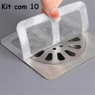 Protetor de Ralo Autoadesivo 10 Unidades. Proteção Contra Baratas, Mosquitos e Cabelos na ...