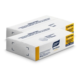 Kit 2 Adoçantes Institucionais em pó Sucralose Linea 500 Sachês de 500mg em Oferta na Shopee