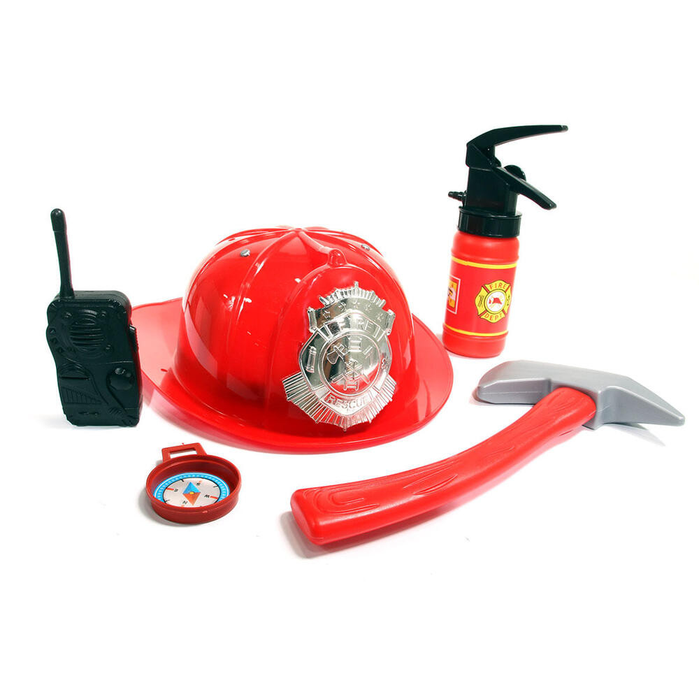 Kit De Bombeiro Com Rádio E Martelo Acessórios Para Fantasia