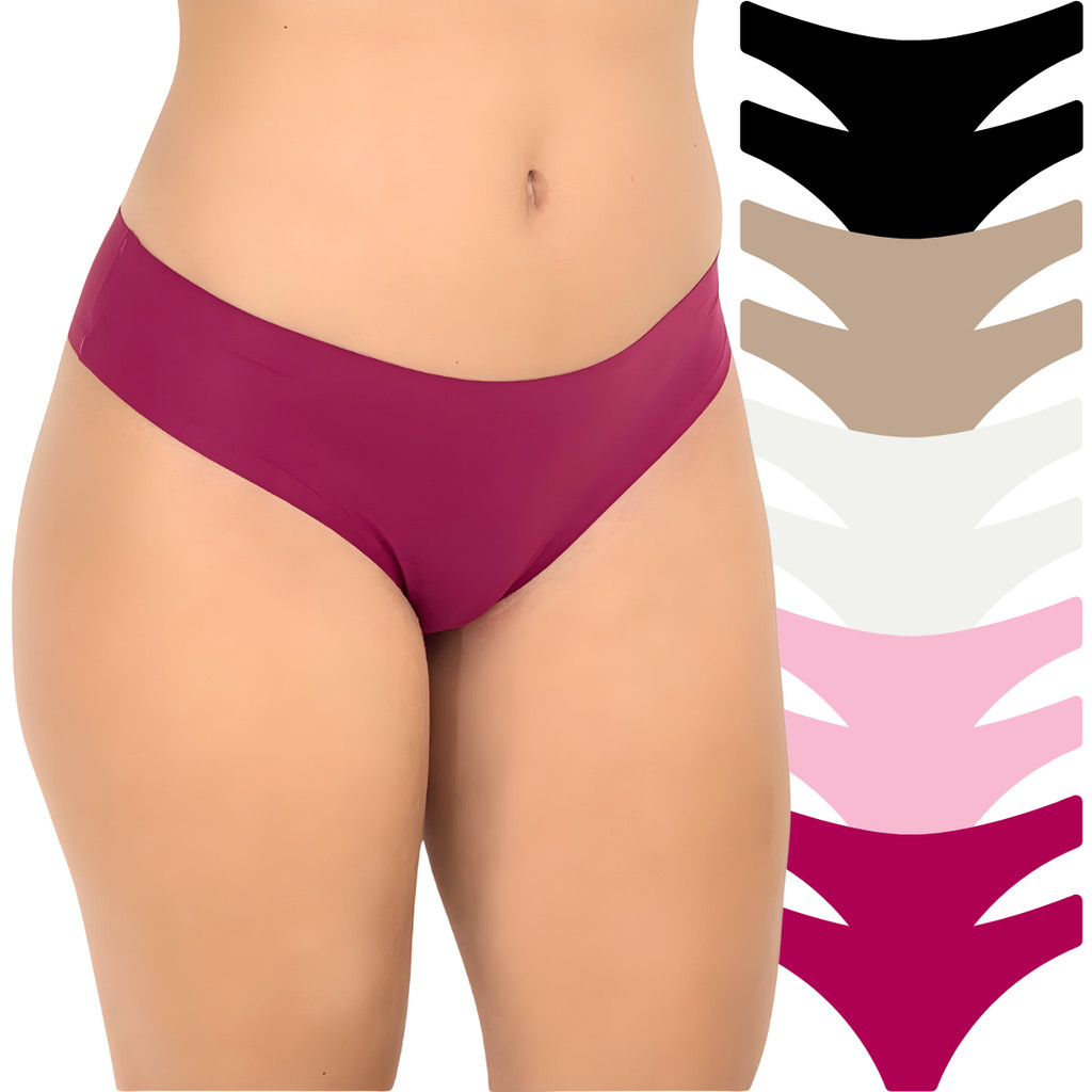 Kit 10 Calcinha Feminina Sem Costura Tanga Poliamida Promoção