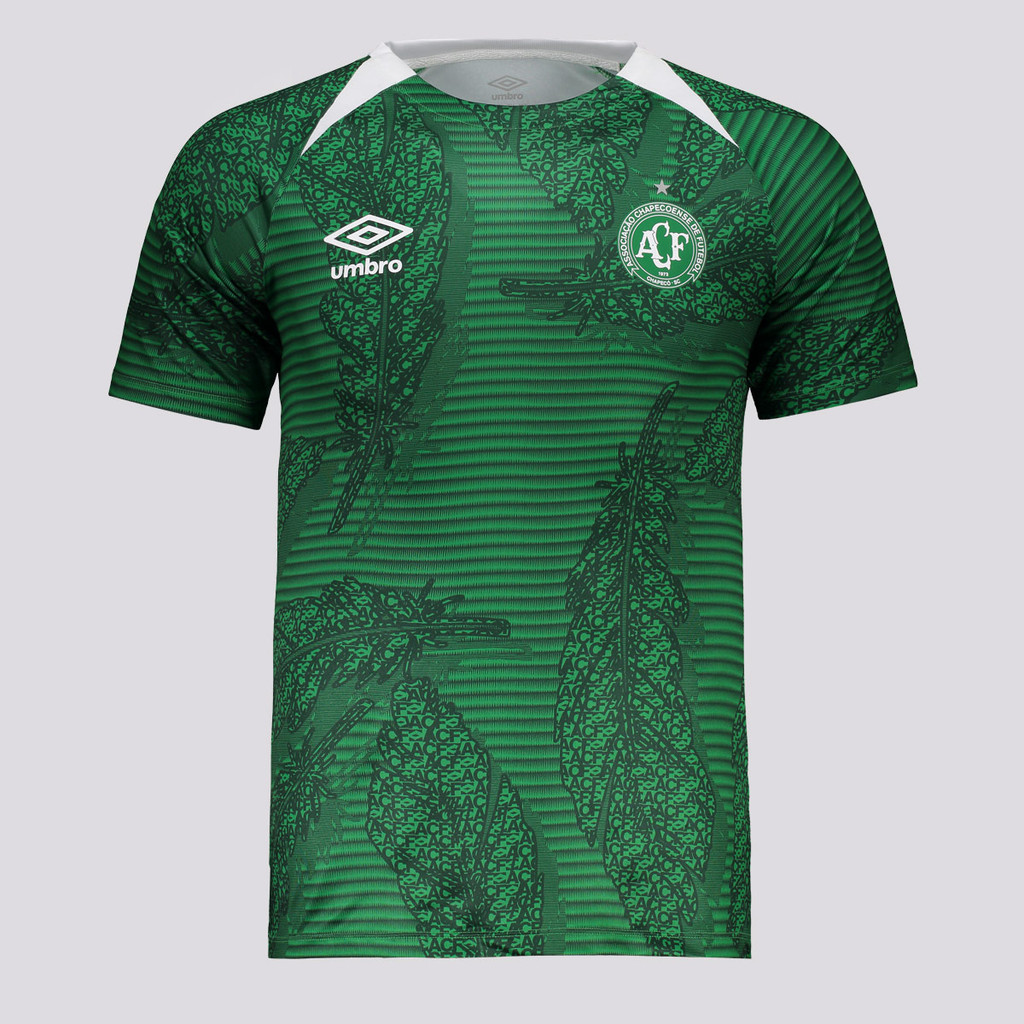 Camisa Umbro Chapecoense Aquecimento 2024 Verde e Branca - Men Clothes