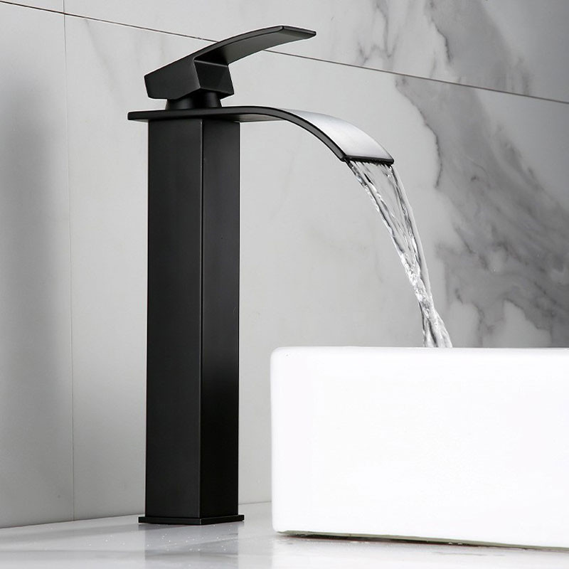 Torneira Mono Comando Inox Cascata Misturador Banheiro Cor Preto Aço inox em Oferta na Shopee