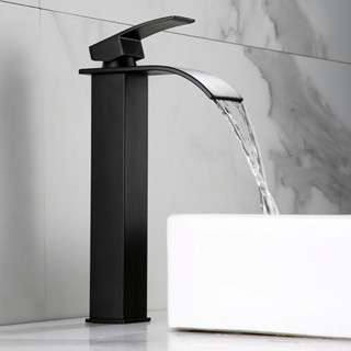 Torneira Mono Comando Inox Cascata Misturador Banheiro Cor Preto Aço inox em Oferta na Shopee