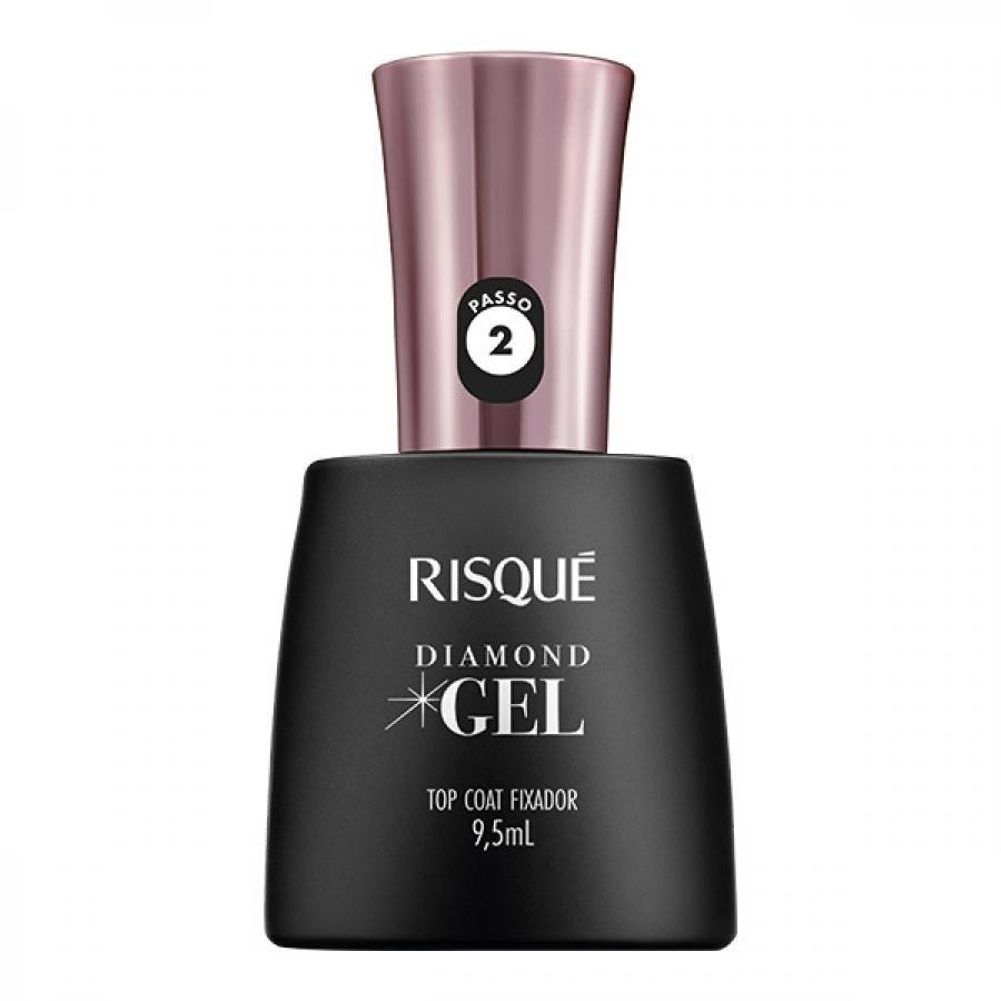 Esmalte Risque Diamond Gel Top Coat Fixador 9,5Ml - Beauty