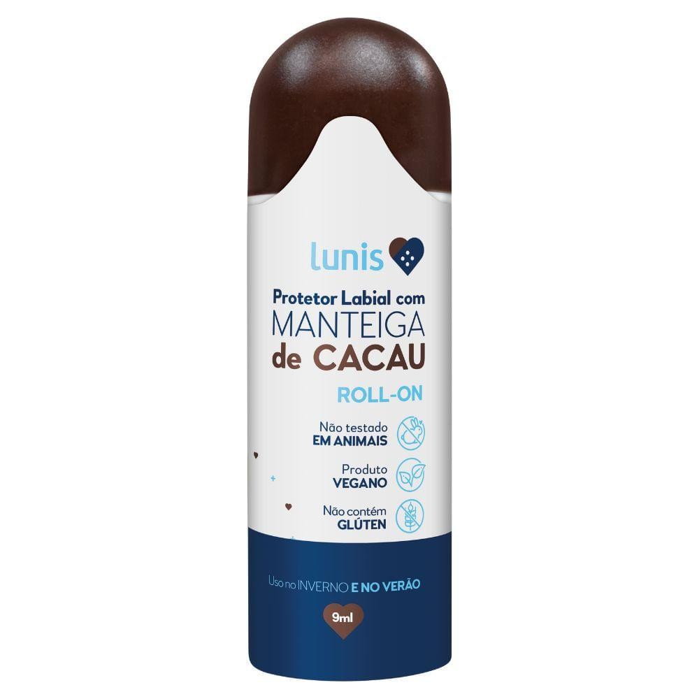Protetor Labial C/Manteiga De Cacau Lunis Roll-On 9ml em Oferta na Shopee