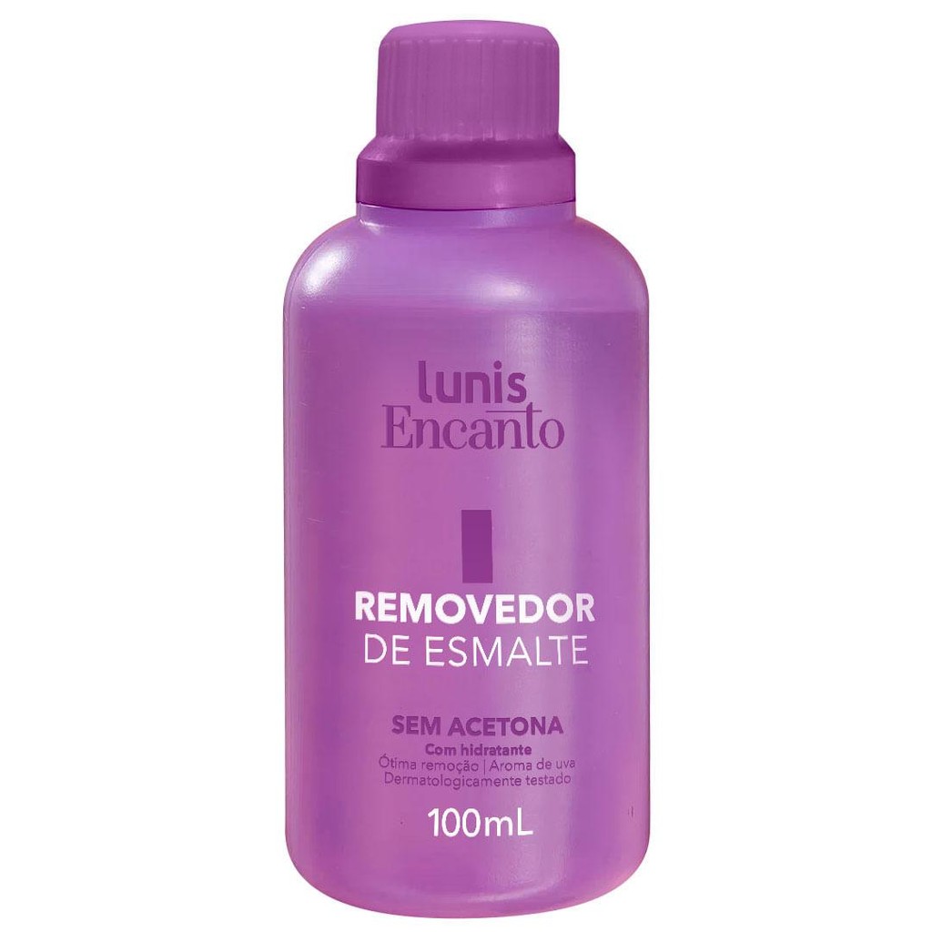 REMOVEDOR ESMALTE LUNIS ENCANTO 100ML SEM ACETONA em Oferta na Shopee