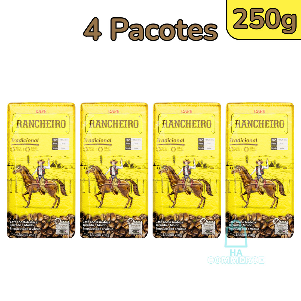 Café Rancheiro Extra Forte - 250g Vácuo - Torra Escura E Sabor Intenso - 100% Puro