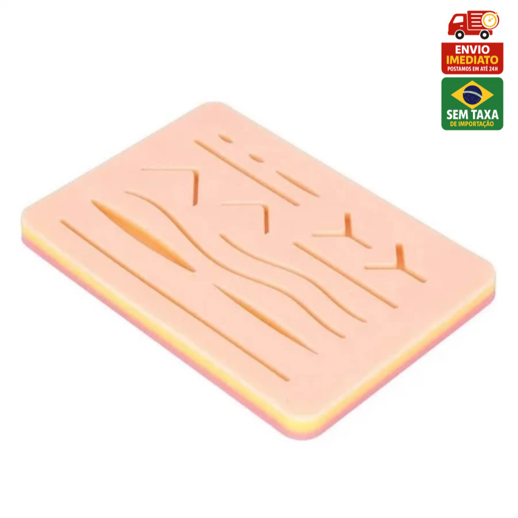 Pele de Sutura Simulador Treinamento Pratica para Estudante Medicina e Enfermagem Silicone em Oferta na Shopee