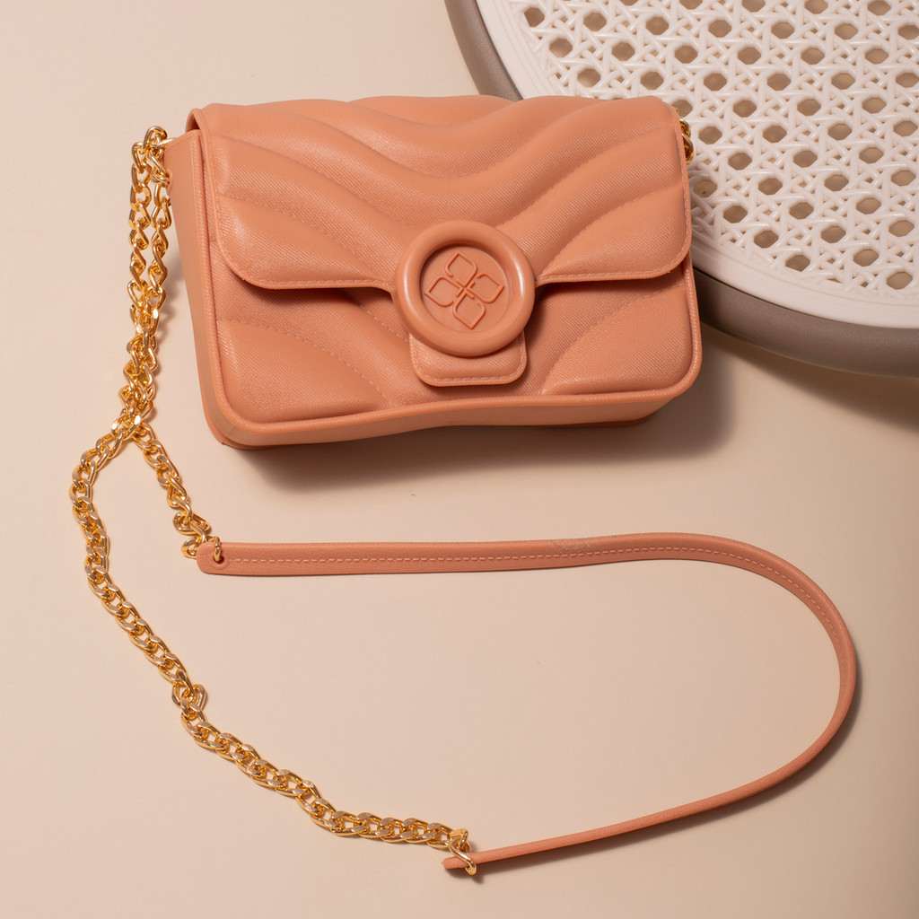Bolsa Feminina Estilo Blogueira Com Alça Transversal Corrente Dourada LANÇAMENTO ENVIO IMEDIATO