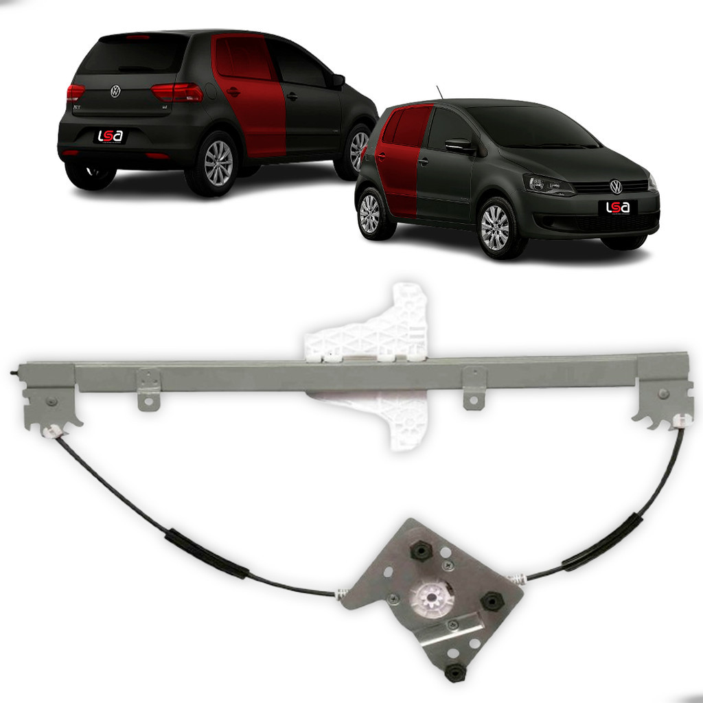 Elevador de Vidro Dianteiro Traseiro Volkswagen Fox 4 portas 2003-2021 em Aço Reforçado Silencioso Encaixe Perfeito