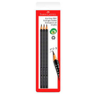 Lápis preto nr 2B SM/2001WAP com 3 unidades Faber-Castell em Oferta na Shopee