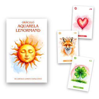 Baralho Cigano Aquarela Lenormand Tarot 36 Cartas Plastificadas em Oferta na Shopee
