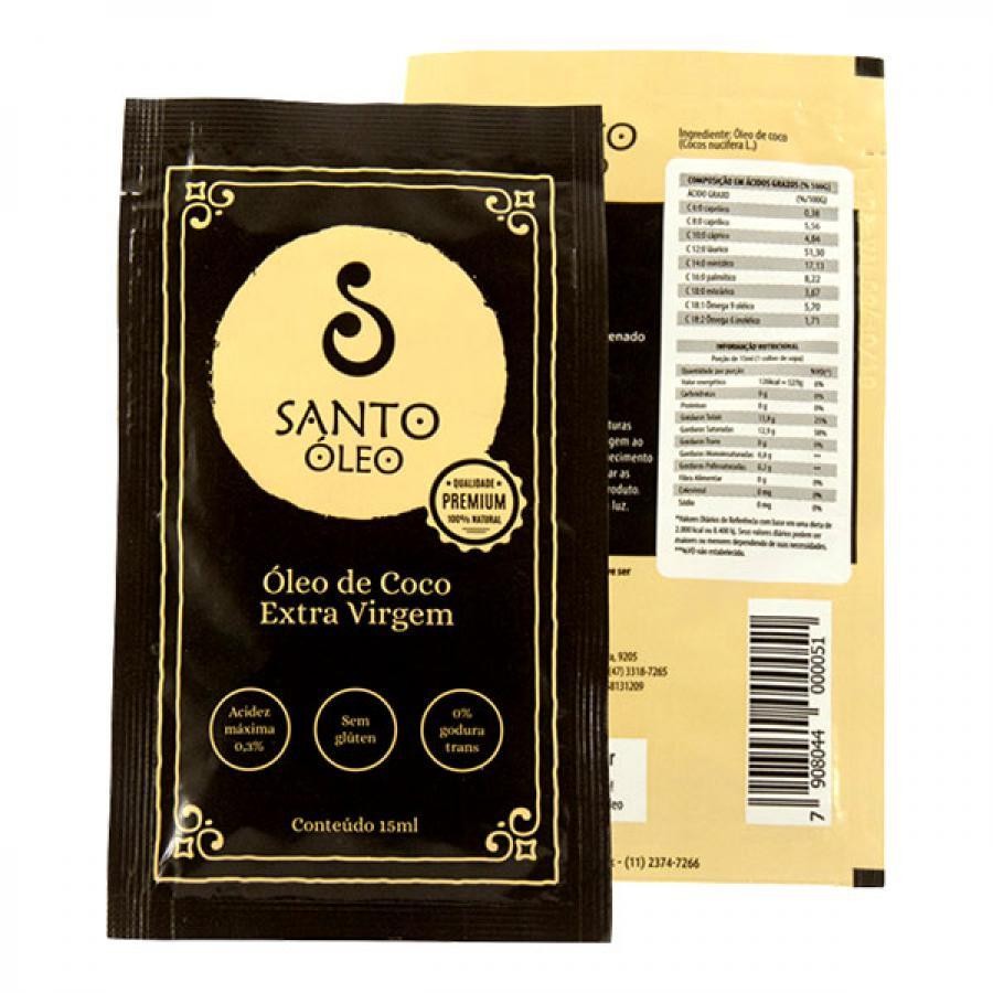 Oleo De Coco Extra Virgem Santo Oleo 15ml em Oferta na Shopee