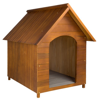 Casa Casinha De Cachorro em Madeira Pintada Grande N4 Cor Cerejeira