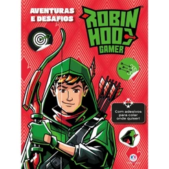 Livro Adesivos Robin Hood Gamer - Aventuras e desafios