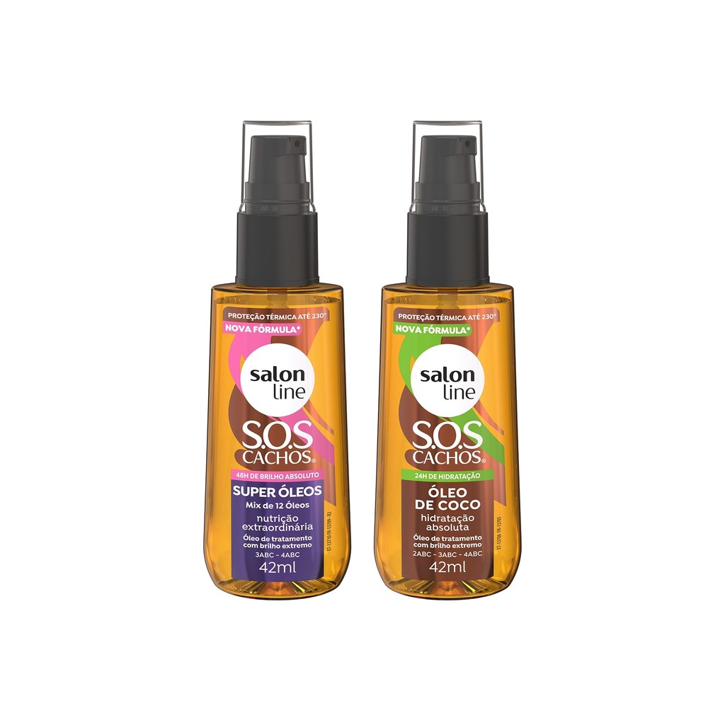 Kit SOS Cachos com Super Óleos e Óleo de Coco