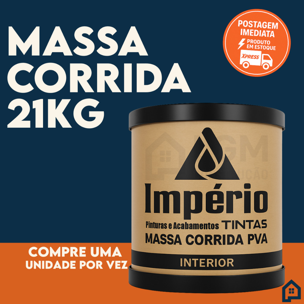 Massa Corrida Premium Pva Império 1,5kg 21kg Acabamento Nivelador Fácil Aplicação - branca parede em Oferta na Shopee
