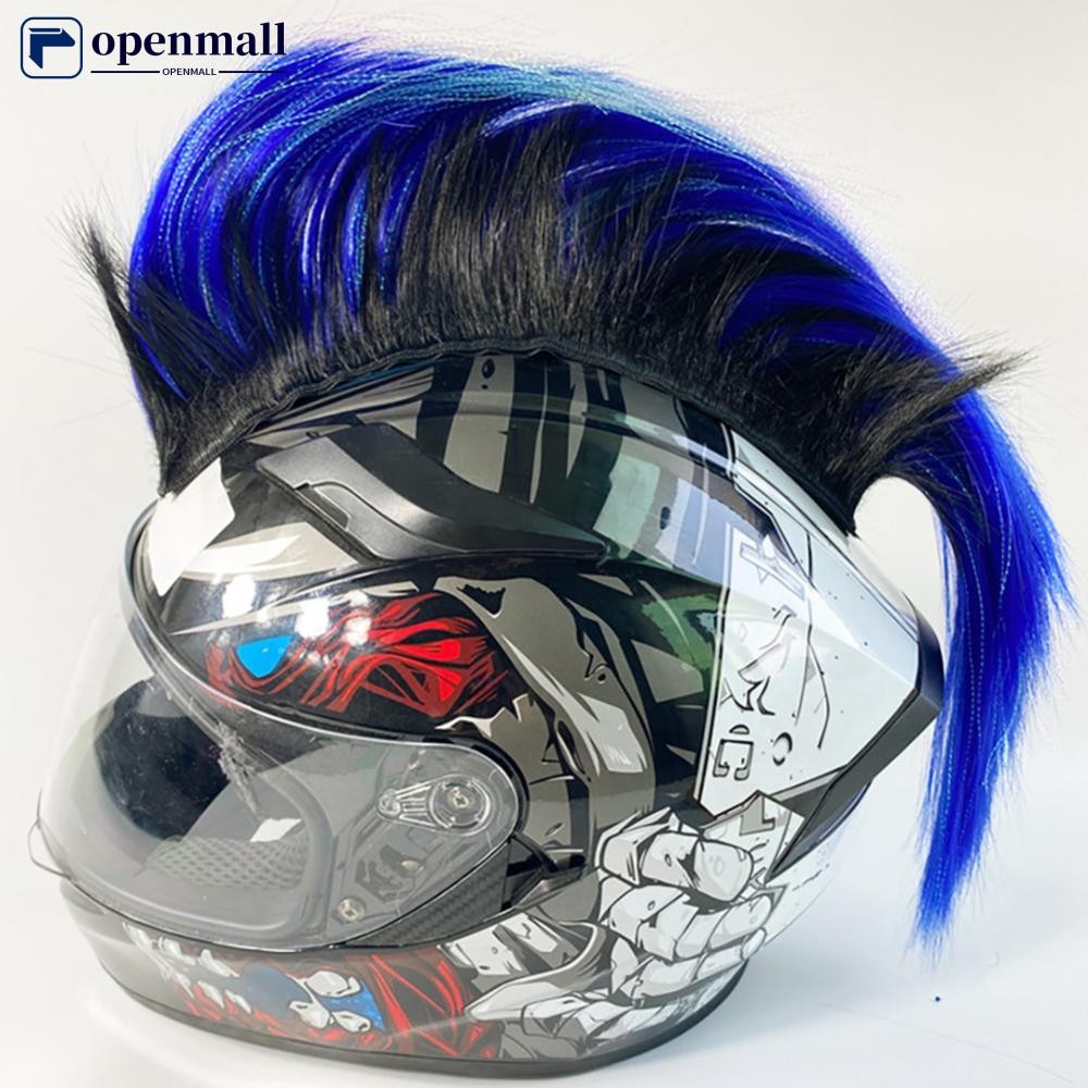 Nobleflying OMALL À Prova De Choque 1Pc Motocicleta Mohawk Capacete Peruca Adesivo Cockscomb Motocross Rosto Cheio Fora 
