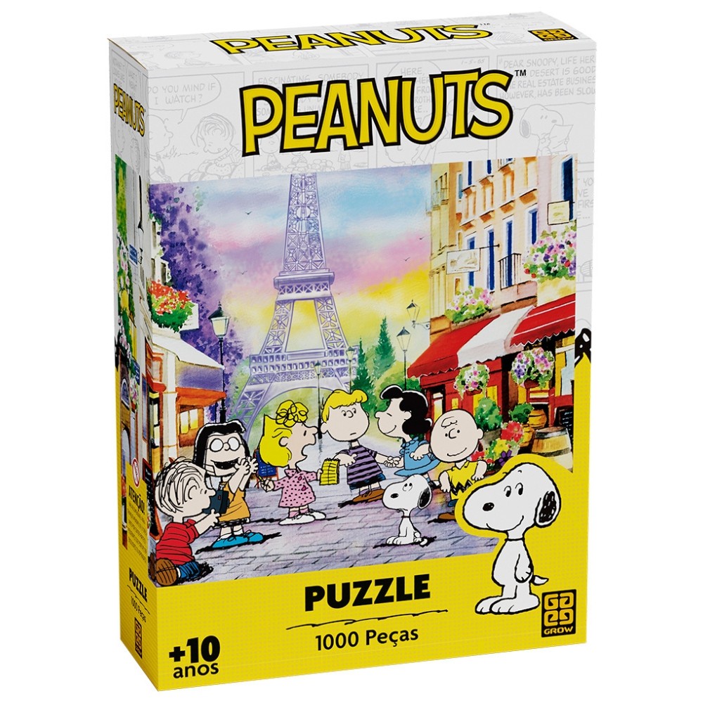 QUEBRA CABEÇA PEANUTS SNOOPY 1000 PEÇAS GROW PUZZLE QUADRINHOS CHARLIE BROWN DESENHO CACHORRO AMIGOS em Oferta na Shopee