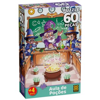 QUEBRA CABEÇA AULA DE POÇÕES 60 PEÇAS GROW PUZZLE MAGIA FEITIÇOS DRAGÃO MÁGICA BRUXOS SALA PROFESSOR em Oferta na Shopee