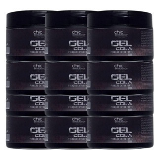 12 Gel Cola Compre 250g Leve 300g fixaçao profissional Chichair