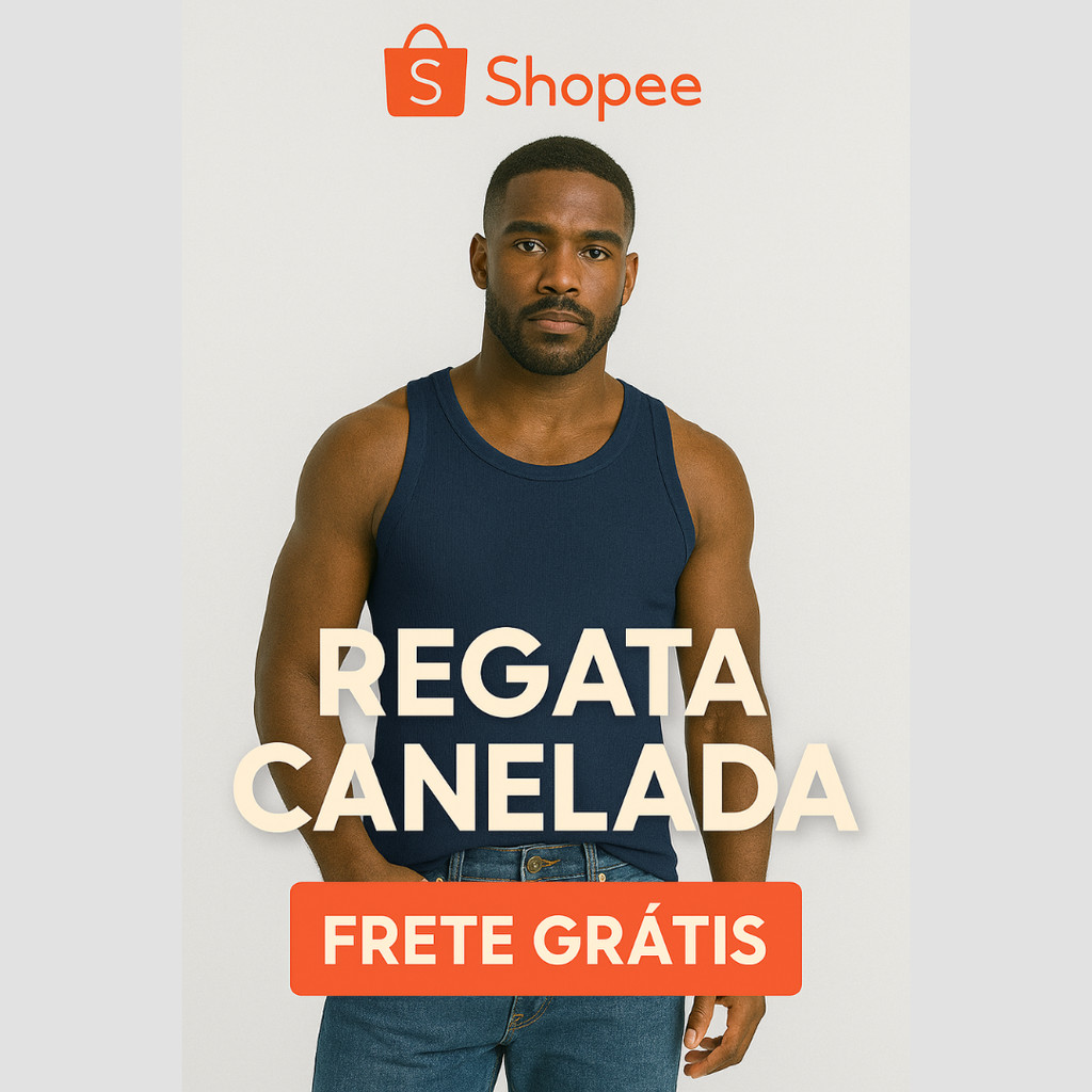 Oferta! Regata Canelada Masculina – Peça Chave do Seu Look Regata Canelada Americana Básica
