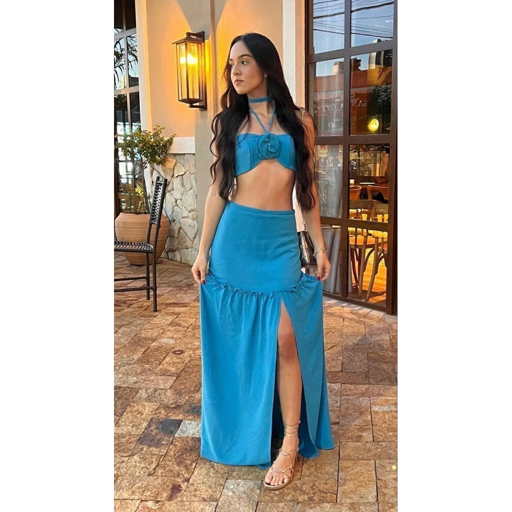 Conjunto Longo 358 ✨ Alfaiataria Moda Blogueira Verão em Oferta na Shopee