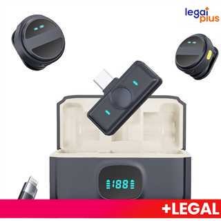Microfone De Lapela Sem Fio Para iPhone/Android Type-c C/ Cancelamento De Ruído P/ Gravação de vídeo/TikTok/Vlog