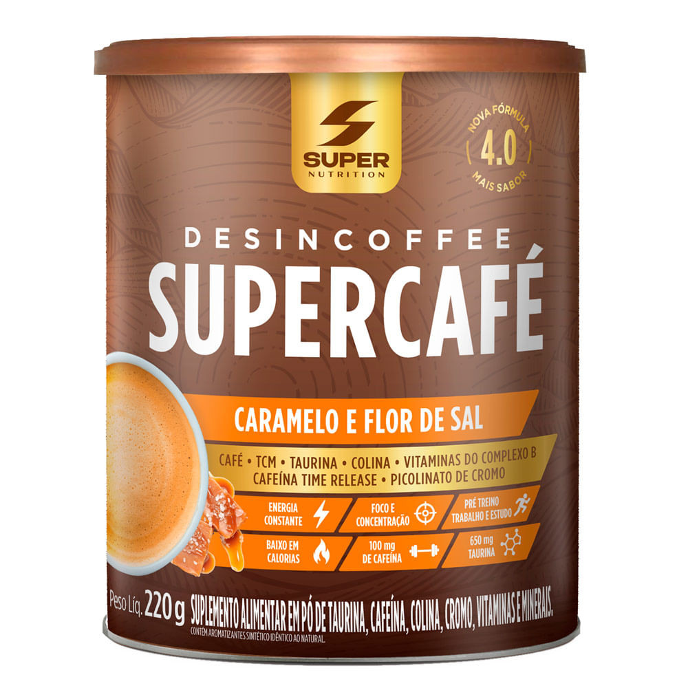 Supercafé Desincoffe Caramelo e Flor de Sal 4.0 220g - Food & Beverages