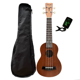 Ukulele Soprano Seven Suk-m Mahogany C/ Capa e Afinador em Oferta na Shopee
