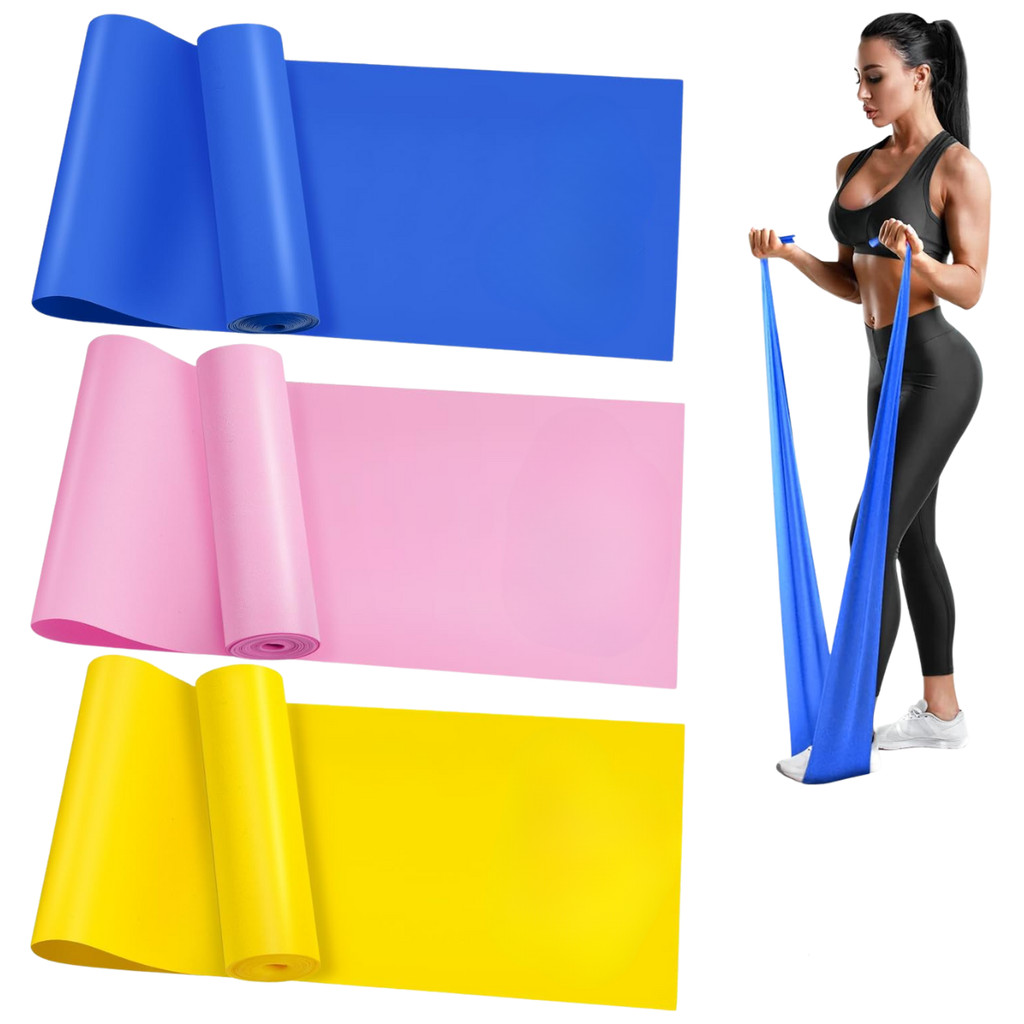 1 Thera Band Faixa Elástica 1,5 Metro Para Exercícios Multifuncionais Fisioterapia Pilates