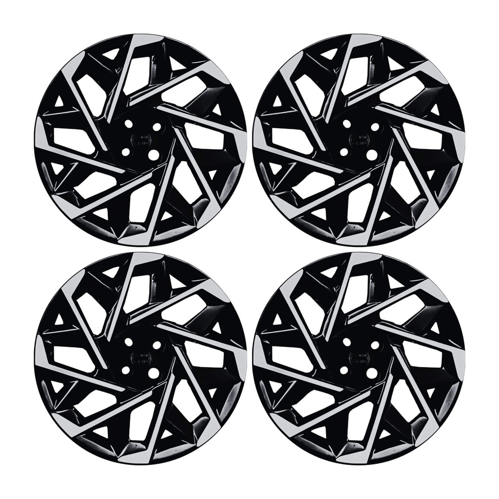 Calota Aro 15" Preto/Prata Carro Sport Creta 2025 Jogo c/4 Calotas Grid - 205CP-PBP-E em Oferta na Shopee