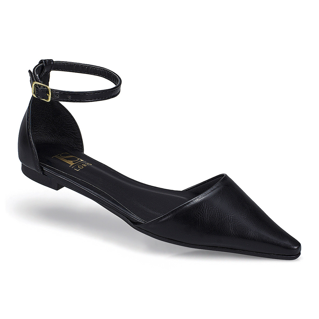 Sapatilha Bico Fino com Traseiro com Fivela Verniz Liso Saltinho Rasteira Confortável Fashion 4132 em Oferta na Shopee