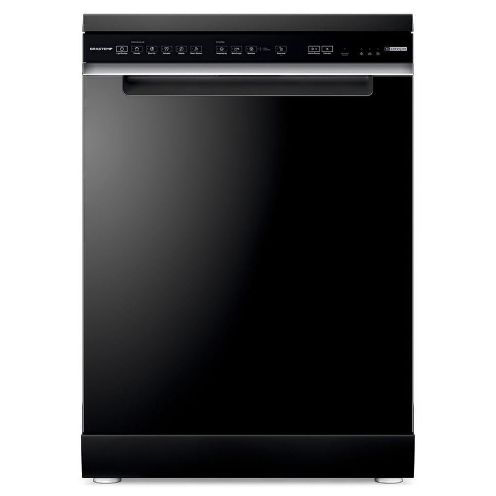 Lava-Louças Brastemp Preta com 15 Serviços, 05 Programas de Lavagem e Smart Sensor - BLF61A em Oferta na Shopee