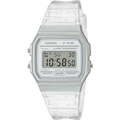 Relógio Casio Vintage Digital F-91WS-7DF Branco