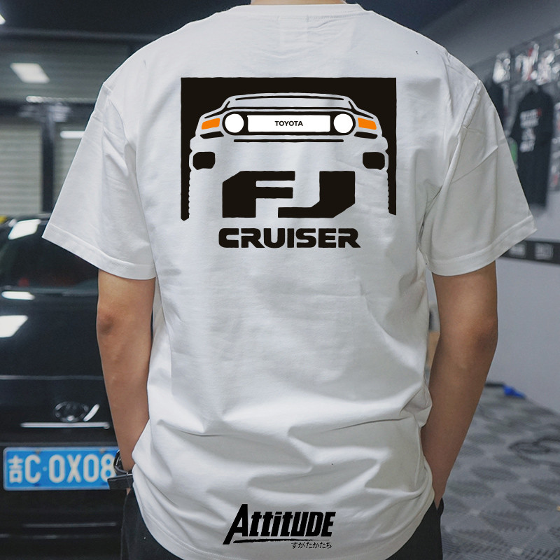 Venda Quente Atitude Japonês JDM Modificado Carro Fora De Estrada Veículo Toyota FJ Kulusawa Algodão Camiseta De Manga C
